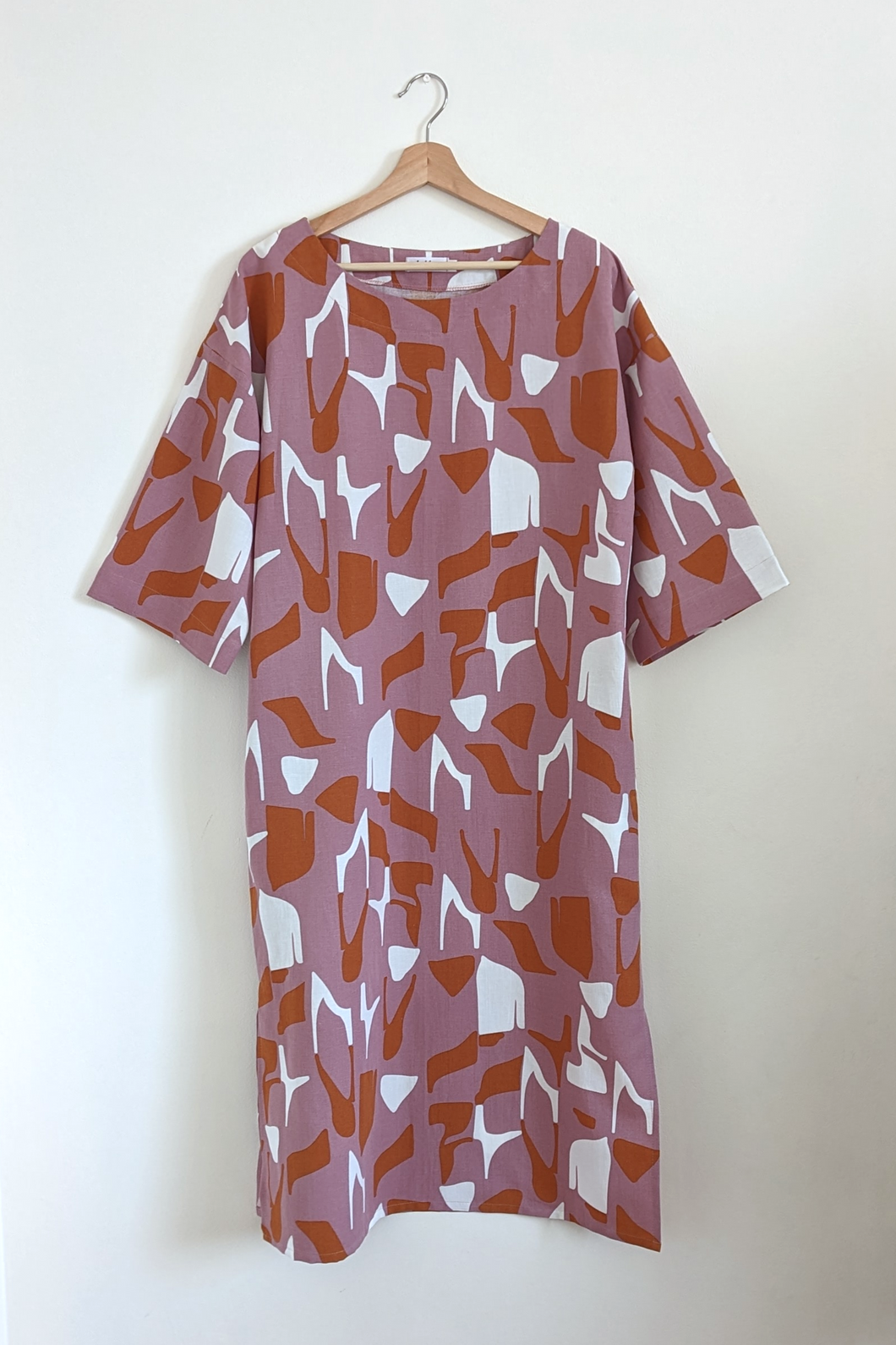 Astrid 3/4 Sleeve Dress - Modern Print (sizes M & L)