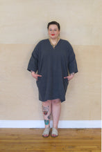 Load image into Gallery viewer, Imogen 3/4 Sleeve Linen Cocoon Dress - Various Colours
