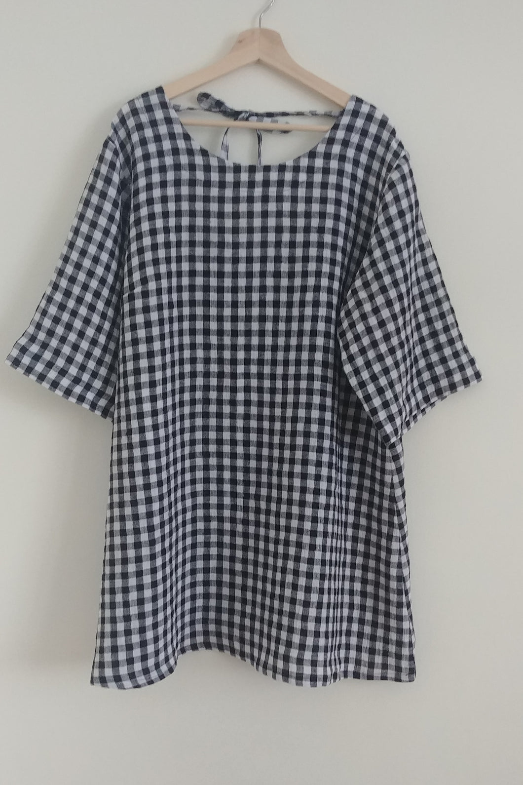 Kasey Linen Dress - Gingham (size L)