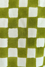 Load image into Gallery viewer, Molly Organic Cotton Dress - Lime Checkered (size M)
