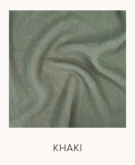 Antique Washed Linen - Khaki (sold in 1/2 meter increments)