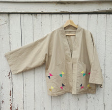 Load image into Gallery viewer, Lila Linen Cropped Cardigan - Natural/Confetti
