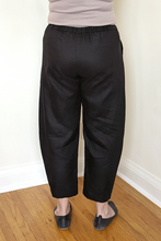 Load image into Gallery viewer, Linen Barrel Leg Pants - Black (size XXL) &amp; Mushroom (size M)

