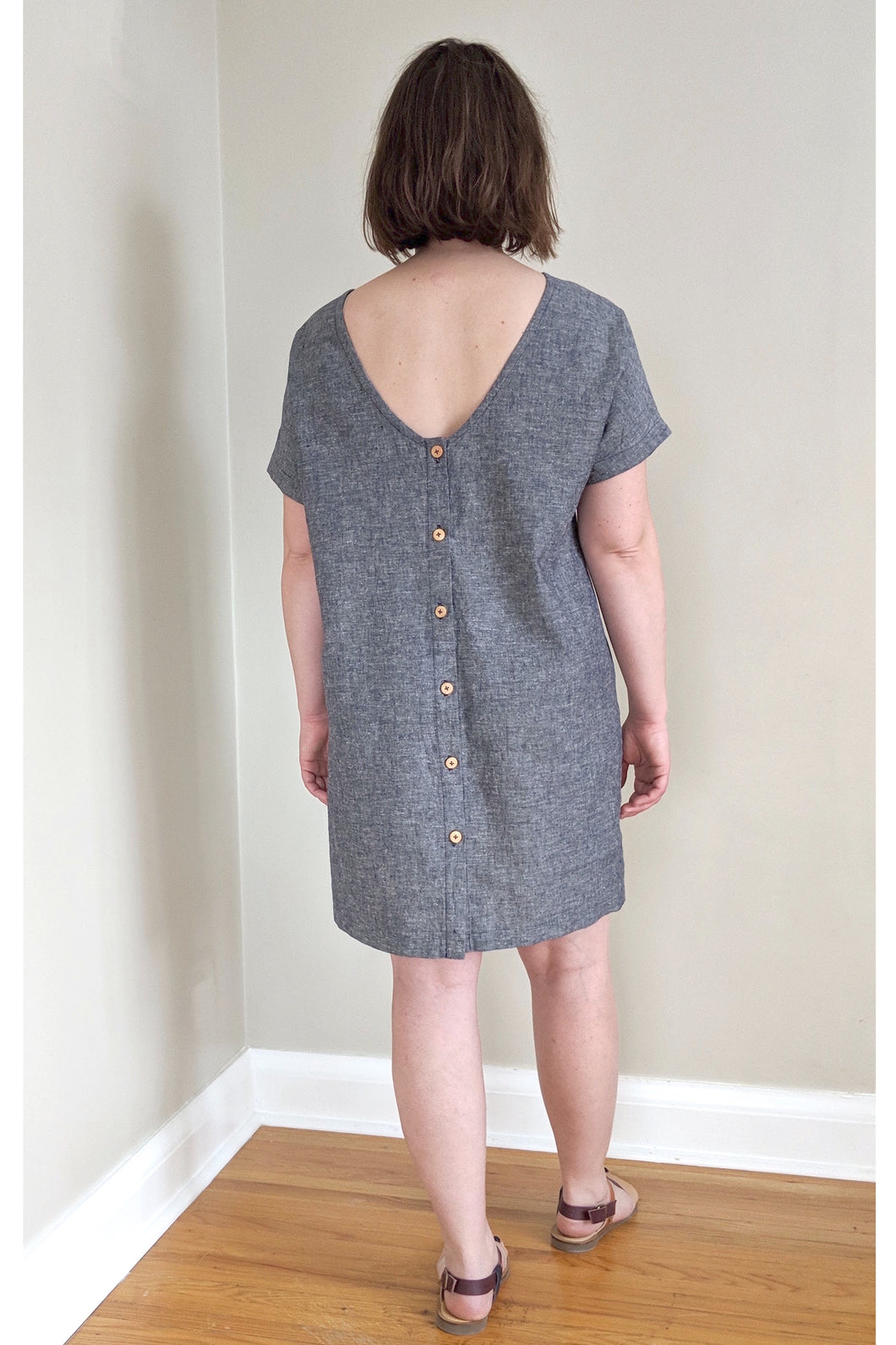 Ingrid Hemp/Organic Cotton Dress - Chambray (sizes S & M)